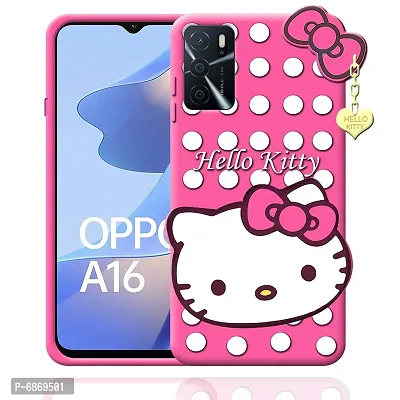 Stylish Trendy Hello Kitty Back Cover For Oppo A16 Soft Silicon Girls Phone Case Cover