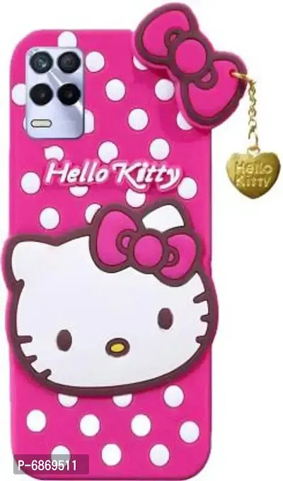 Stylish Trendy Hello Kitty Back Cover For Realme 8S 5G Soft Silicon Girls Phone Case Cover-thumb3