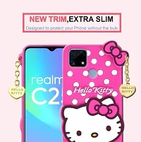 Stylish Trendy Hello Kitty Back Cover For Realme C25 Soft Silicon Girls Phone Case Cover-thumb1