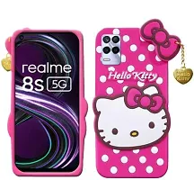 Stylish Trendy Hello Kitty Back Cover For Realme 8S 5G Soft Silicon Girls Phone Case Cover-thumb1