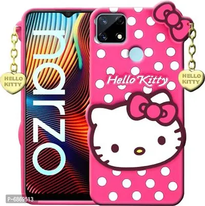 Stylish Trendy Hello Kitty Back Cover For realme Narzo 30a Soft Silicon Girls Phone Case Cover