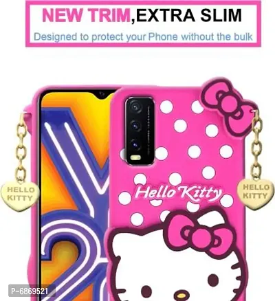 Stylish Trendy Hello Kitty Back Cover For Vivo Y20A Soft Silicon Girls Phone Case Cover-thumb2