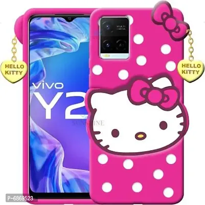 Stylish Trendy Hello Kitty Back Cover For Vivo Y33s Soft Silicon Girls Phone Case Cover-thumb0