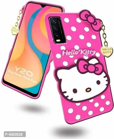 Stylish Trendy Hello Kitty Back Cover For Vivo Y11s Soft Silicon Girls Phone Case Cover-thumb0
