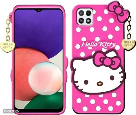 Stylish Trendy Hello Kitty Back Cover For Samsung Galaxy A22 5G Soft Silicon Girls Phone Case Cover