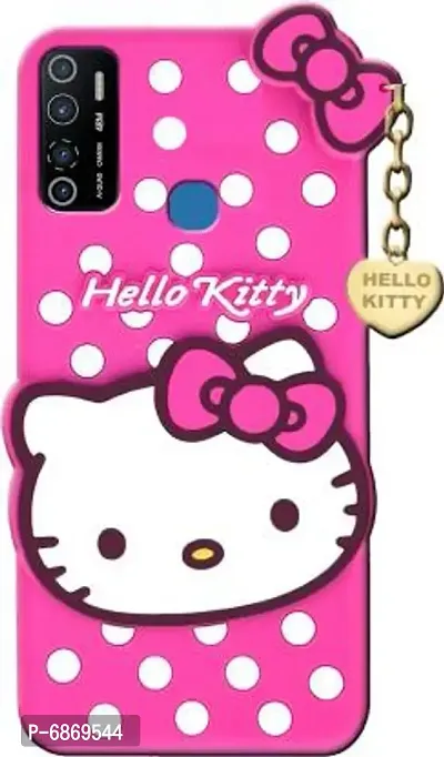 Stylish Trendy Hello Kitty Back Cover For Infinix Hot 9 Pro Soft Silicon Girls Phone Case Cover-thumb3