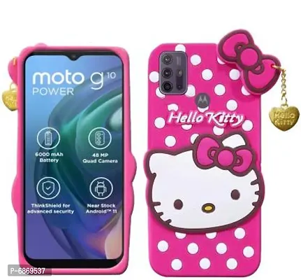 Stylish Trendy Hello Kitty Back Cover For Moto G10 power Soft Silicon Girls Phone Case Cover-thumb2