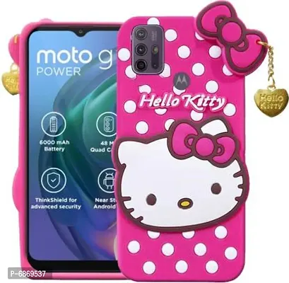 Stylish Trendy Hello Kitty Back Cover For Moto G10 power Soft Silicon Girls Phone Case Cover-thumb0