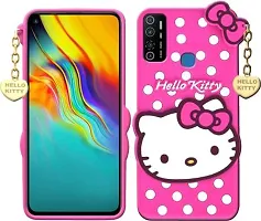 Stylish Trendy Hello Kitty Back Cover For Infinix Hot 9 Pro Soft Silicon Girls Phone Case Cover-thumb1
