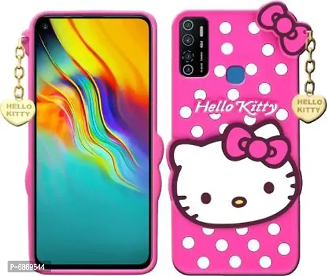 Stylish Trendy Hello Kitty Back Cover For Infinix Hot 9 Pro Soft Silicon Girls Phone Case Cover-thumb2