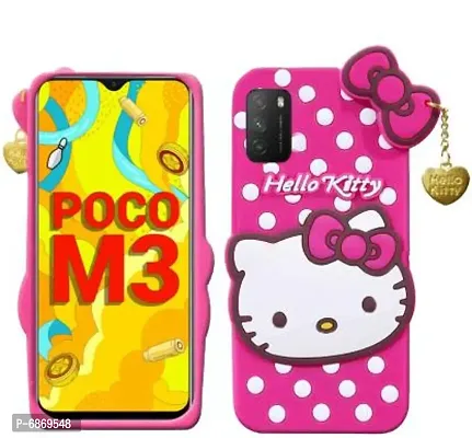 Stylish Trendy Hello Kitty Back Cover For Poco M3 Soft Silicon Girls Phone Case Cover-thumb2