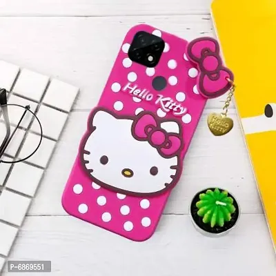 Stylish Trendy Hello Kitty Back Cover For Realme C21 Soft Silicon Girls Phone Case Cover-thumb2