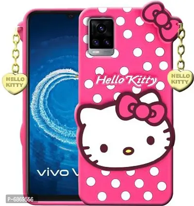 Stylish Trendy Hello Kitty Back Cover For Vivo Y21T Soft Silicon Girls Phone Case Cover