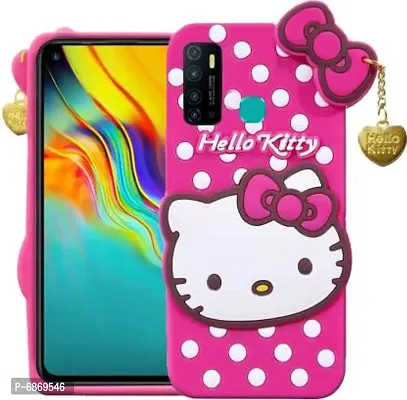 Stylish Trendy Hello Kitty Back Cover For Tecno Spark 5 Pro Soft Silicon Girls Phone Case Cover-thumb0
