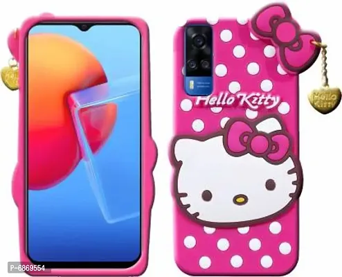 Stylish Trendy Hello Kitty Back Cover For Vivo Y53s Soft Silicon Girls Phone Case Cover