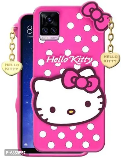 Stylish Trendy Hello Kitty Back Cover For Vivo Y21s Soft Silicon Girls Phone Case Cover