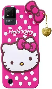 Stylish Trendy Hello Kitty Back Cover For Realme Narzo 50i Soft Silicon Girls Phone Case Cover-thumb2