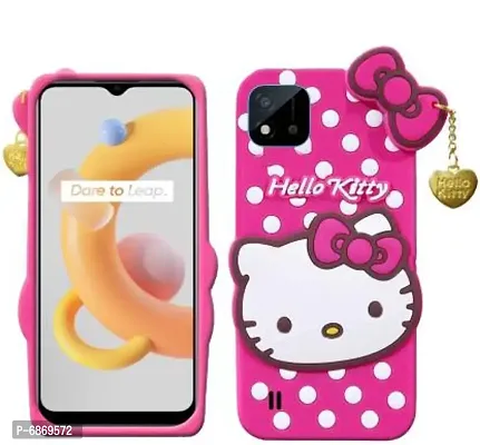 Stylish Trendy Hello Kitty Back Cover For Realme C11 2021 Soft Silicon Girls Phone Case Cover-thumb2