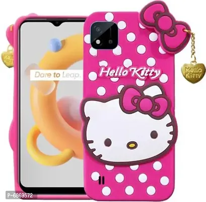 Stylish Trendy Hello Kitty Back Cover For Realme C11 2021 Soft Silicon Girls Phone Case Cover-thumb0