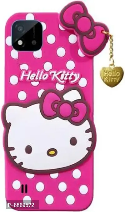 Stylish Trendy Hello Kitty Back Cover For Realme C11 2021 Soft Silicon Girls Phone Case Cover-thumb4