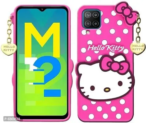 Stylish Trendy Hello Kitty Back Cover For Samsung Galaxy M12 Soft Silicon Girls Phone Case Cover