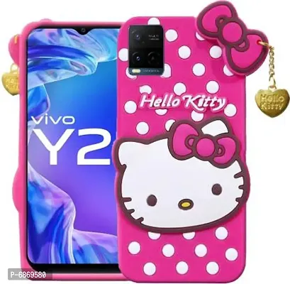 Stylish Trendy Hello Kitty Back Cover For Vivo Y21e Soft Silicon Girls Phone Case Cover