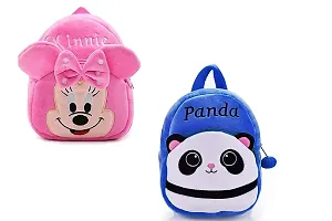 Down Panda Blue and Minnie Pink Kids School Bag Cartoon Backpacks-thumb1