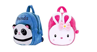 Down Panda Blue and Konggi Pink Kids School Bag Cartoon Backpacks-thumb1