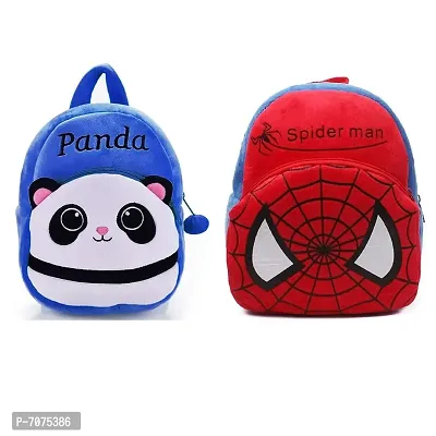 Down Panda Blue and Spider Man Red Kids School Bag Cartoon Backpacks