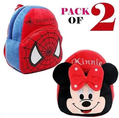 Kids Cartoon Velvet School Bags