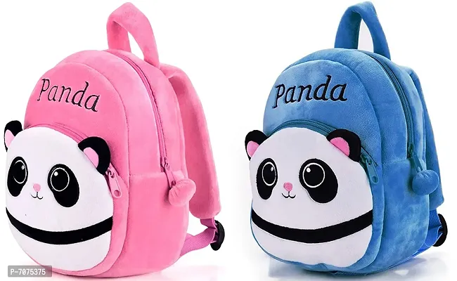 Down Panda Pink and Down Pand Blue Kids School Bag Cartoon Backpacks