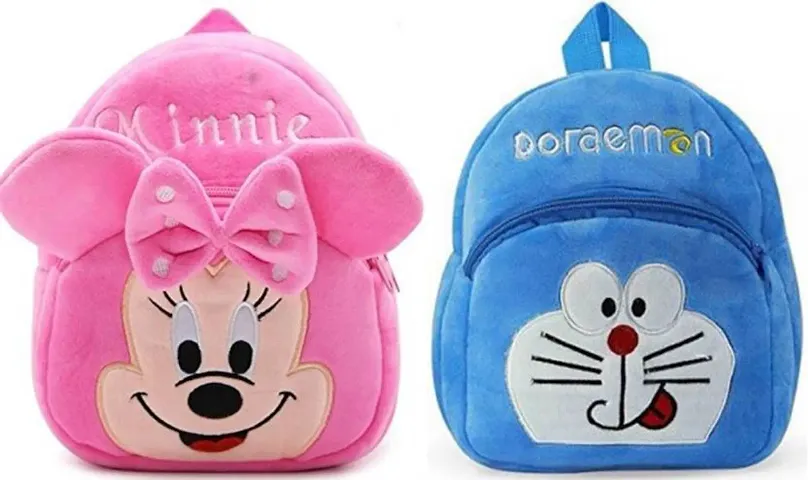 Kids Cartoon Velvet School Bags