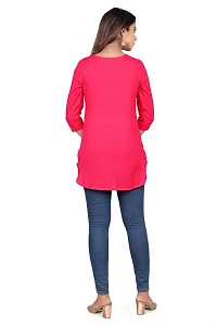 Classic Rayon Solid Tops for Women's-thumb1