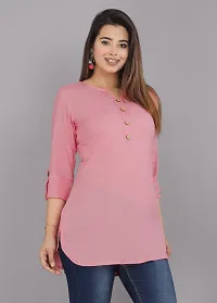 Classic Rayon Solid Tops for Women's-thumb4