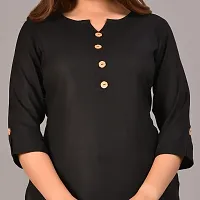 Classic Rayon Solid Tops for Women's-thumb1