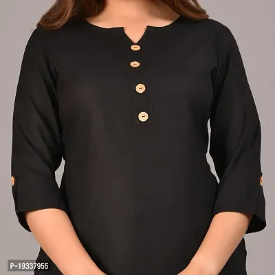 Classic Rayon Solid Tops for Women's-thumb2