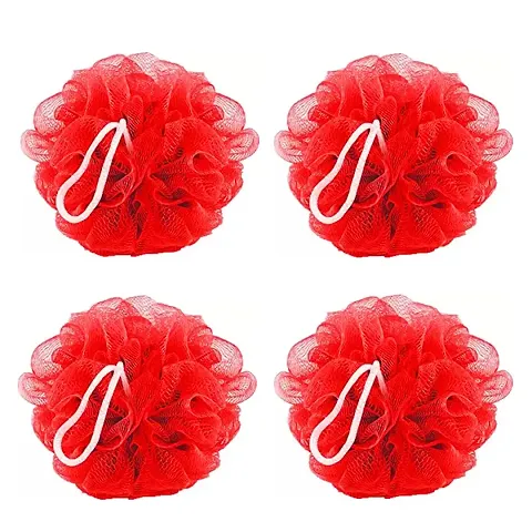 Pramsh Soft Sponge Loofah For A Fun Shower Time | Perfect Loofahs/Loofas for Men and Women | Bathing Scrubber For Body - 4 Loofahs