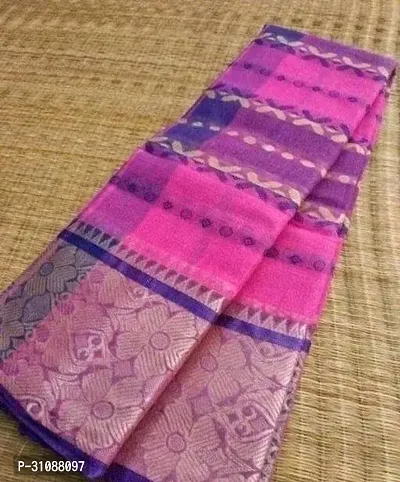 Stylish Multicoloured Cotton Saree For Women-thumb0