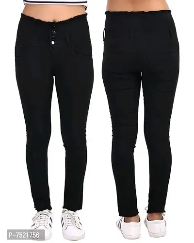 Black Denim Jeans   Jeggings For Women-thumb2