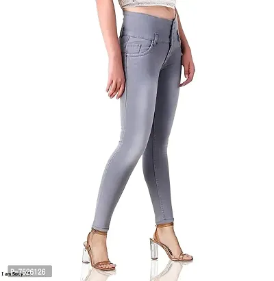 Grey Denim Jeans   Jeggings For Women-thumb2