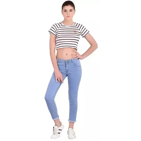 Trendy Mid Rise Solid Jeans