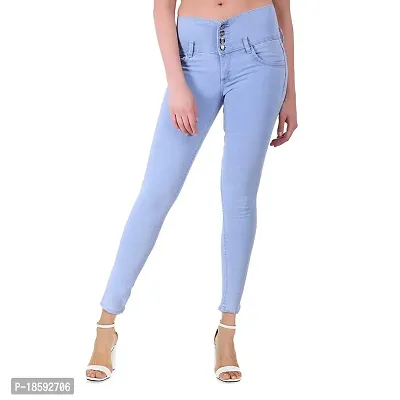 Classic Solid Jeans for Women-thumb0