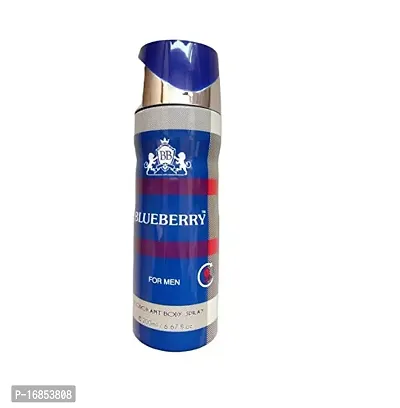 Blueberry Deodorant Body Spray For Men  200 ml Each (Pack Of 2)-thumb2