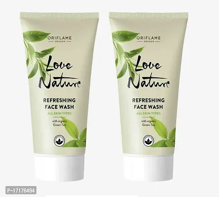 Oriflame Love Nature Refreshing Face Wash For All Skin Types 50 ml Each (Pack Of 2)