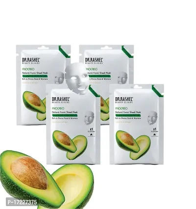 Dr Rashel Avocado Natural Facial Sheet Mask 20 g Each (Pack Of 4)-thumb0