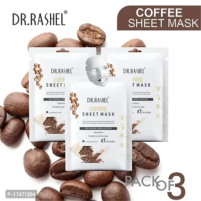 Dr Rashel Coffee Sheet Mask 20 g Each (Pack Of 3)-thumb2