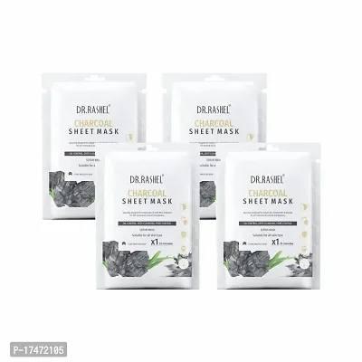 Dr Rashel Charcoal Sheet Mask 20 g Each (Pack Of 4)-thumb0