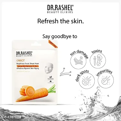 Dr Rashel Carrot Sheet Mask 20 g Each (Pack Of 3)-thumb2