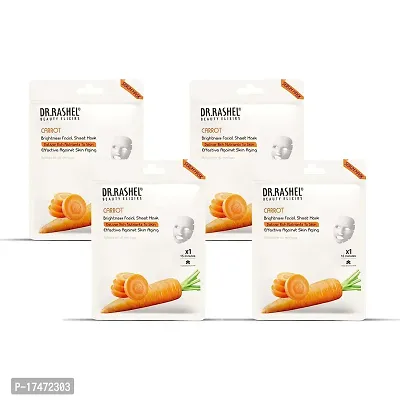 Dr Rashel Carrot Sheet Mask 20 g each (Pack Of 4)