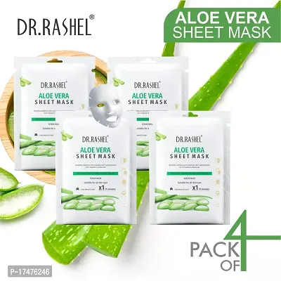 Dr Rashel Aloe Vera Sheet Mask 20 g Each (Pack Of 4)-thumb3